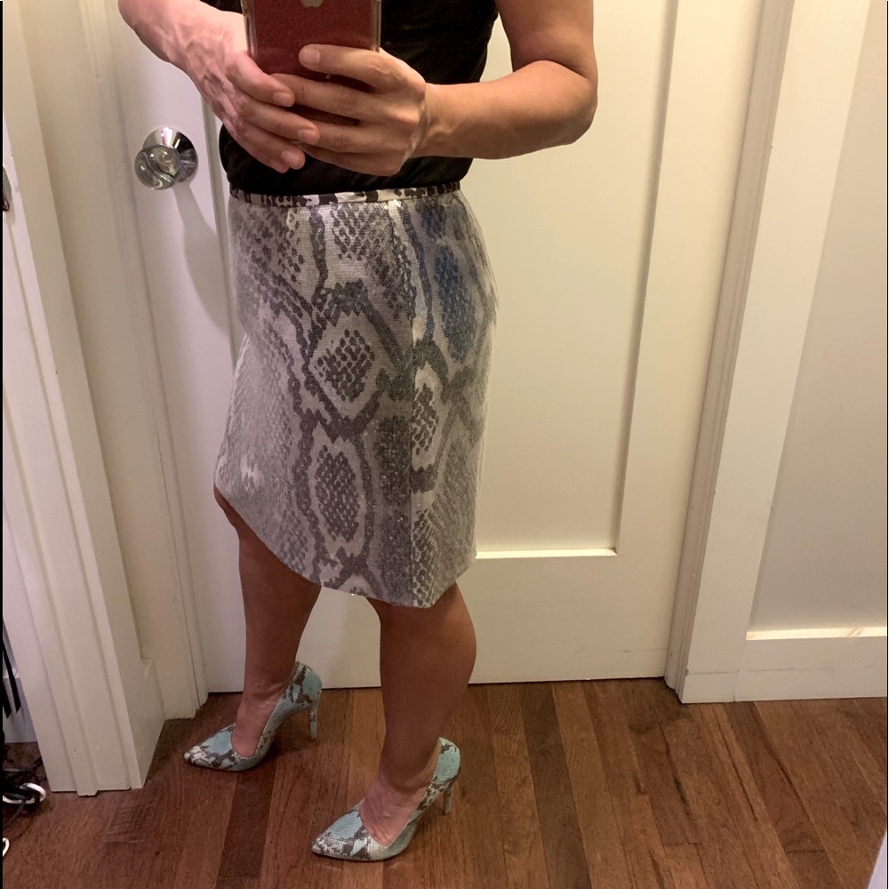 Rachel Roy Signature Grey Sequin Skirt